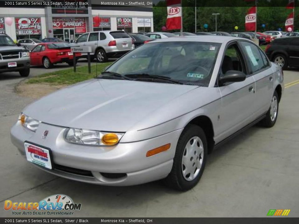 2001 Saturn S Series SL1 Sedan Silver / Black Photo #1