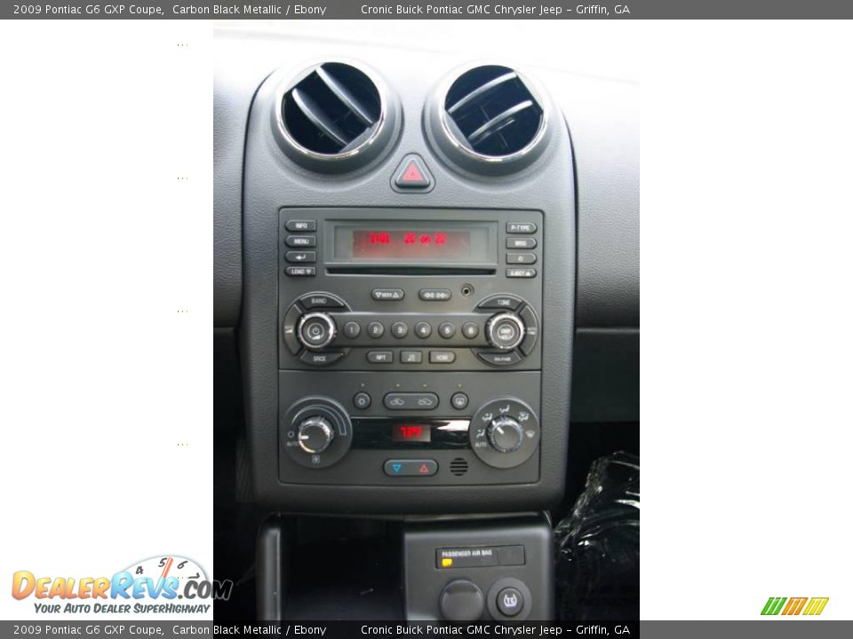 2009 Pontiac G6 GXP Coupe Carbon Black Metallic / Ebony Photo #18