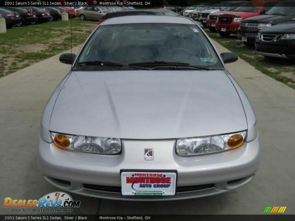2001 Saturn S Series SL1 Sedan Silver / Black Photo #2