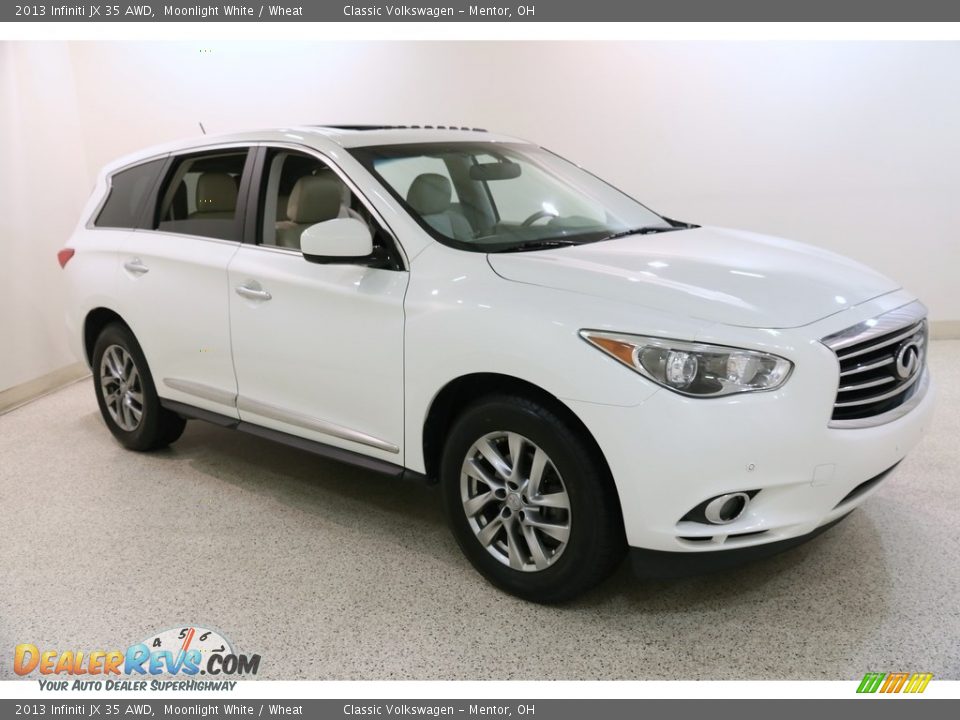 2013 Infiniti JX 35 AWD Moonlight White / Wheat Photo #1