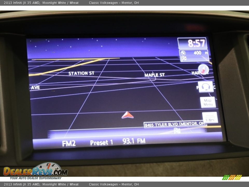 2013 Infiniti JX 35 AWD Moonlight White / Wheat Photo #10