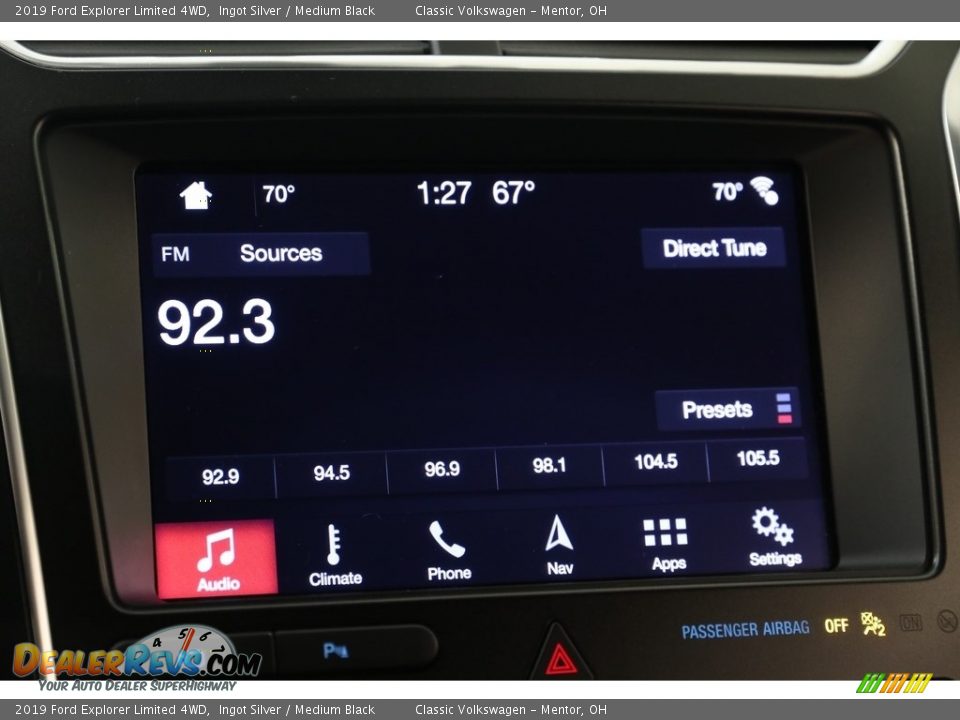 2019 Ford Explorer Limited 4WD Ingot Silver / Medium Black Photo #11