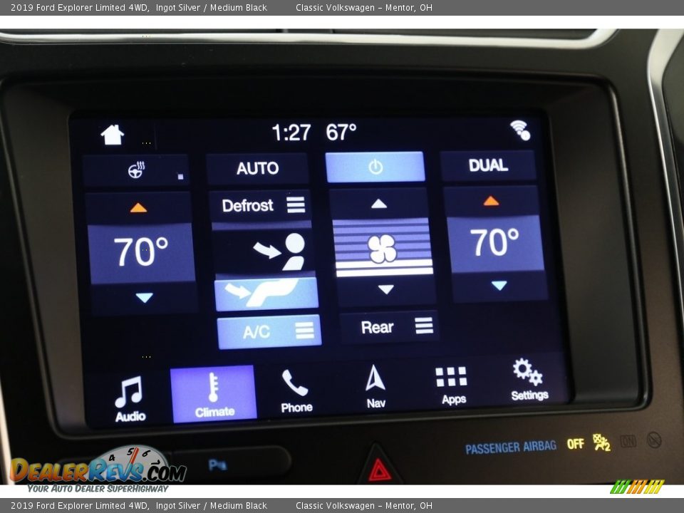 2019 Ford Explorer Limited 4WD Ingot Silver / Medium Black Photo #12