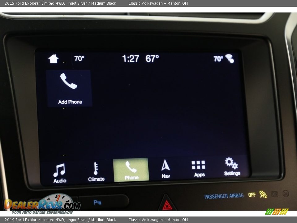 2019 Ford Explorer Limited 4WD Ingot Silver / Medium Black Photo #13