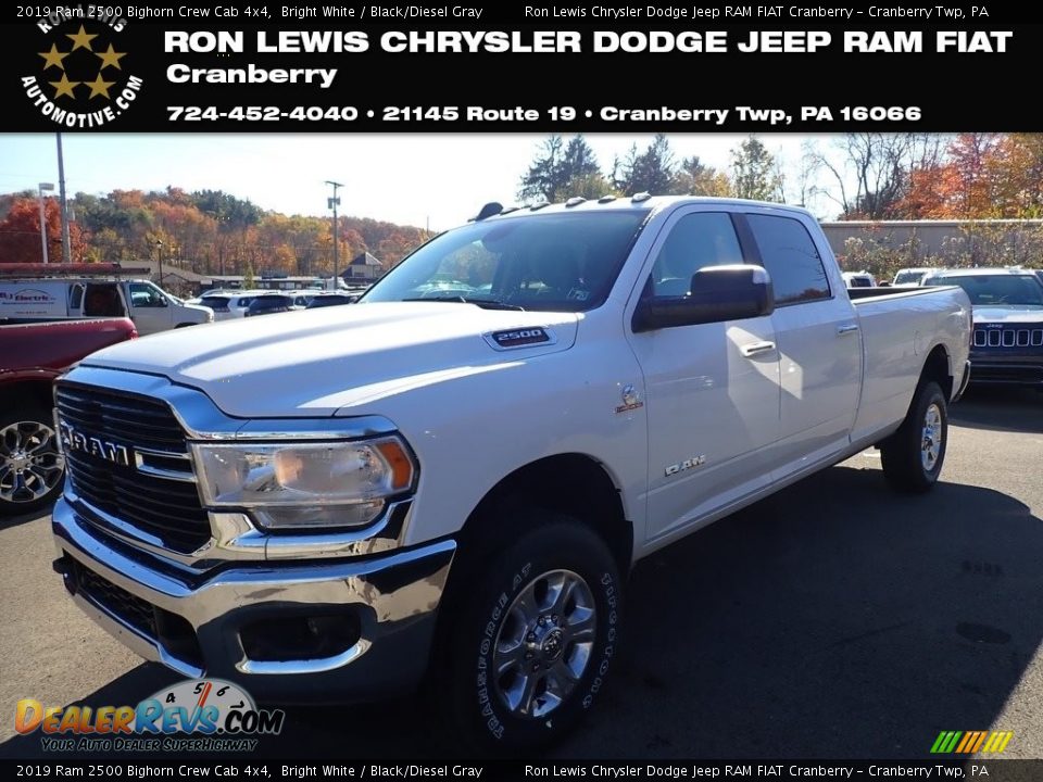 2019 Ram 2500 Bighorn Crew Cab 4x4 Bright White / Black/Diesel Gray Photo #1