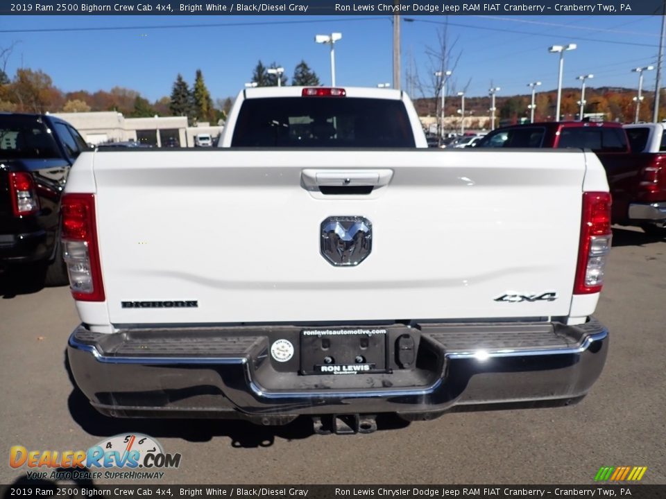 2019 Ram 2500 Bighorn Crew Cab 4x4 Bright White / Black/Diesel Gray Photo #4