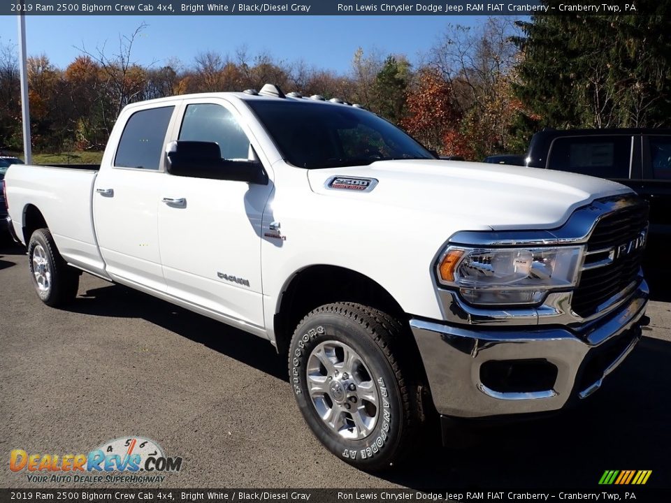 2019 Ram 2500 Bighorn Crew Cab 4x4 Bright White / Black/Diesel Gray Photo #7