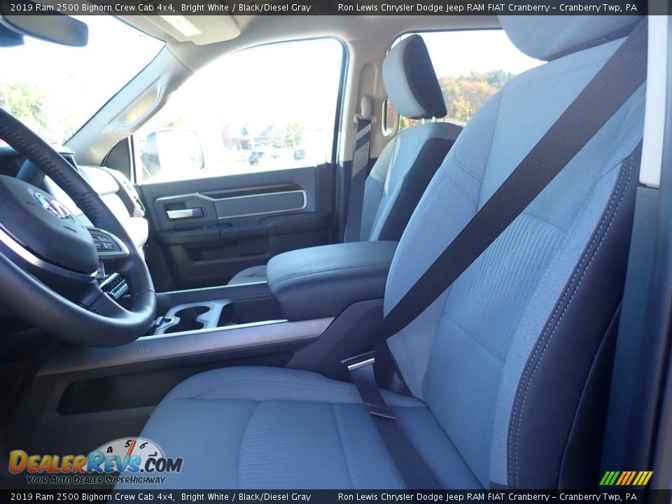 2019 Ram 2500 Bighorn Crew Cab 4x4 Bright White / Black/Diesel Gray Photo #14