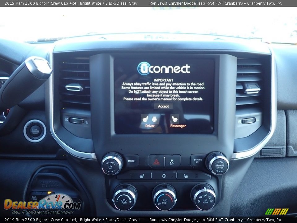 2019 Ram 2500 Bighorn Crew Cab 4x4 Bright White / Black/Diesel Gray Photo #17