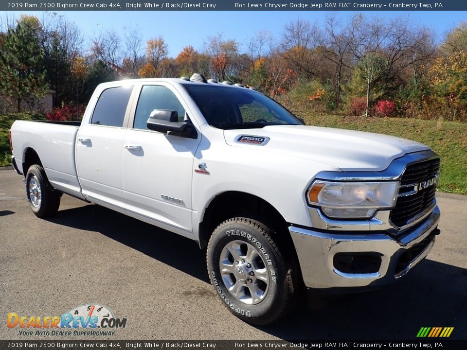 2019 Ram 2500 Bighorn Crew Cab 4x4 Bright White / Black/Diesel Gray Photo #7