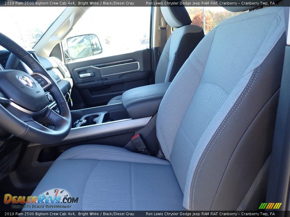 2019 Ram 2500 Bighorn Crew Cab 4x4 Bright White / Black/Diesel Gray Photo #14