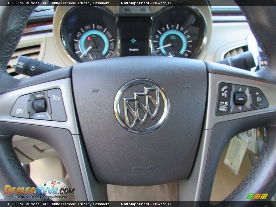 2013 Buick LaCrosse FWD White Diamond Tricoat / Cashmere Photo #11