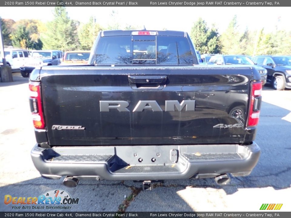 2020 Ram 1500 Rebel Crew Cab 4x4 Diamond Black Crystal Pearl / Black Photo #4