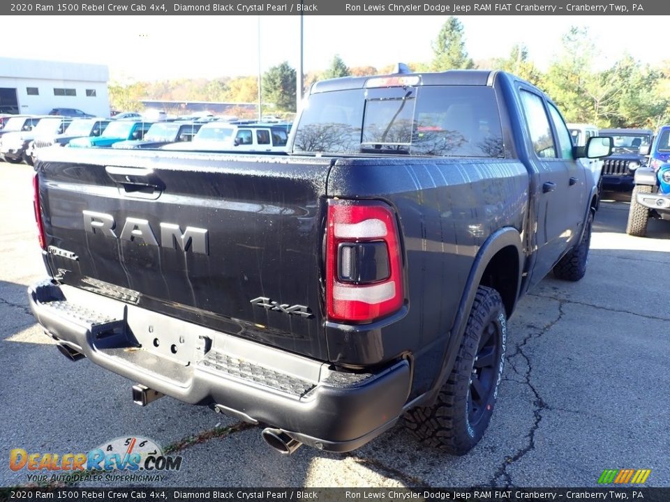 2020 Ram 1500 Rebel Crew Cab 4x4 Diamond Black Crystal Pearl / Black Photo #5