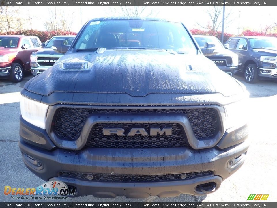 2020 Ram 1500 Rebel Crew Cab 4x4 Diamond Black Crystal Pearl / Black Photo #7