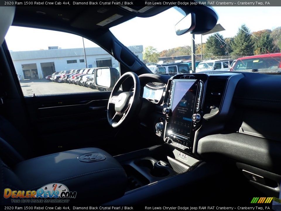 2020 Ram 1500 Rebel Crew Cab 4x4 Diamond Black Crystal Pearl / Black Photo #10