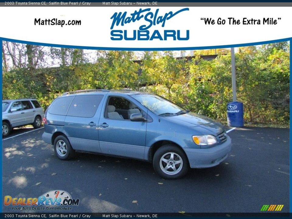 2003 Toyota Sienna CE Sailfin Blue Pearl / Gray Photo #1