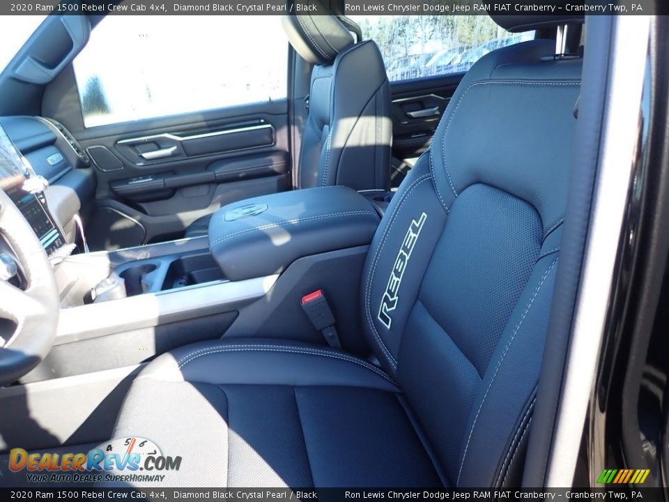 2020 Ram 1500 Rebel Crew Cab 4x4 Diamond Black Crystal Pearl / Black Photo #13