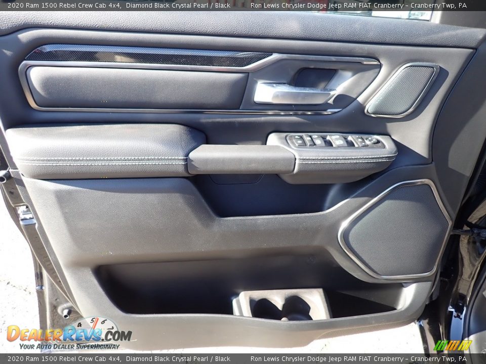 2020 Ram 1500 Rebel Crew Cab 4x4 Diamond Black Crystal Pearl / Black Photo #14