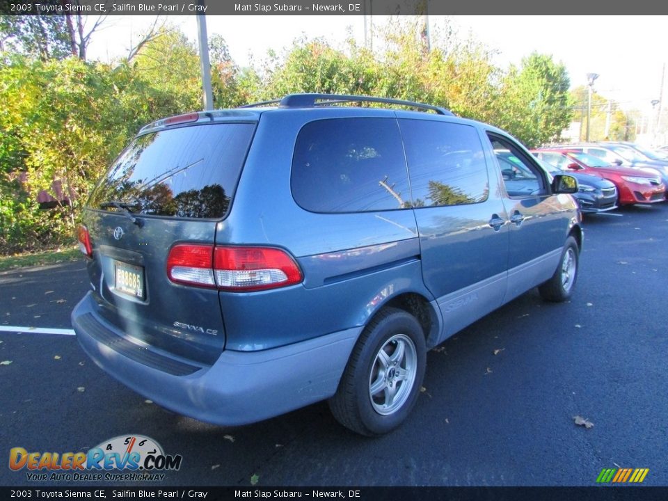 2003 Toyota Sienna CE Sailfin Blue Pearl / Gray Photo #6