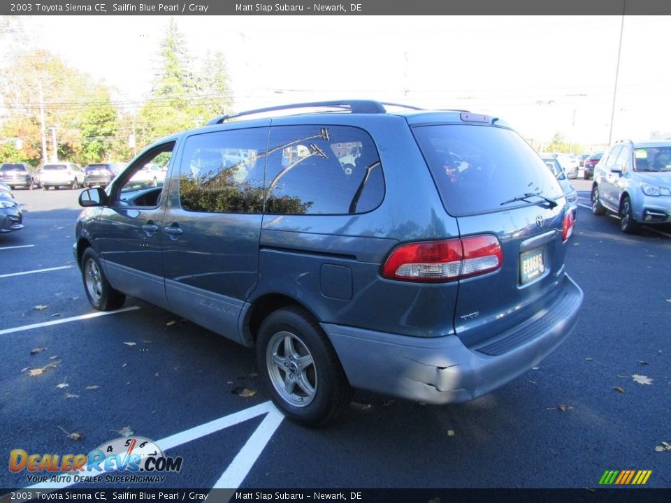 2003 Toyota Sienna CE Sailfin Blue Pearl / Gray Photo #8