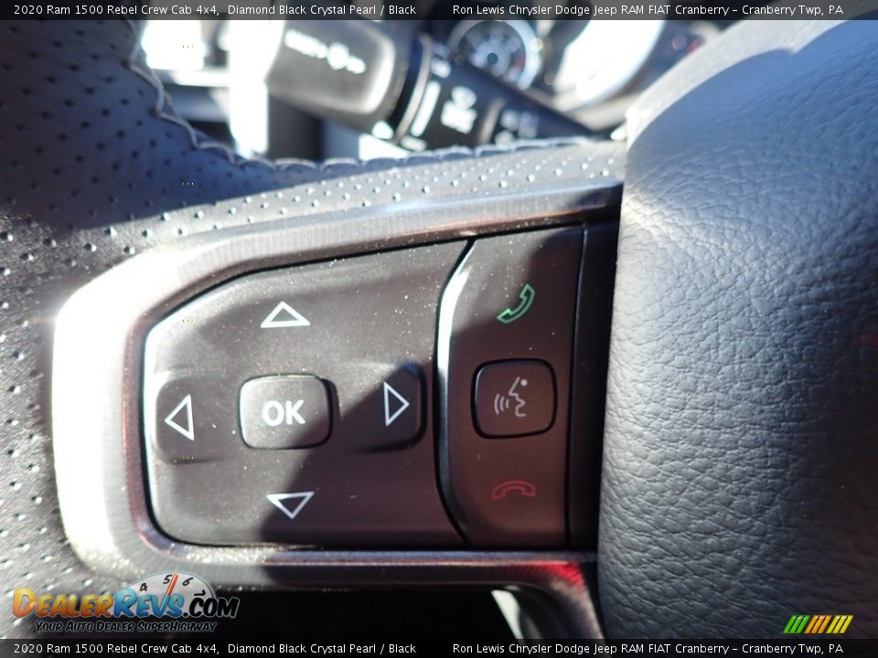 2020 Ram 1500 Rebel Crew Cab 4x4 Diamond Black Crystal Pearl / Black Photo #19