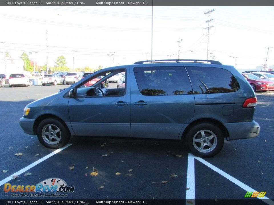 2003 Toyota Sienna CE Sailfin Blue Pearl / Gray Photo #9