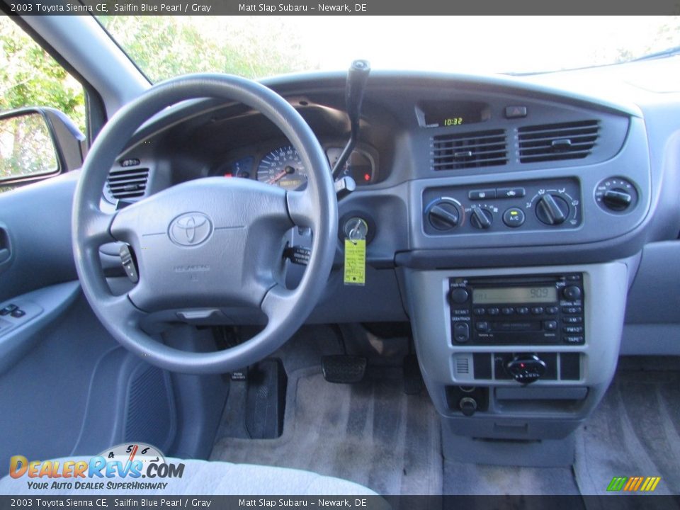 2003 Toyota Sienna CE Sailfin Blue Pearl / Gray Photo #10