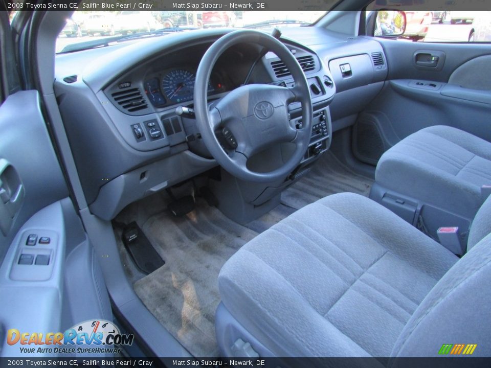 2003 Toyota Sienna CE Sailfin Blue Pearl / Gray Photo #11
