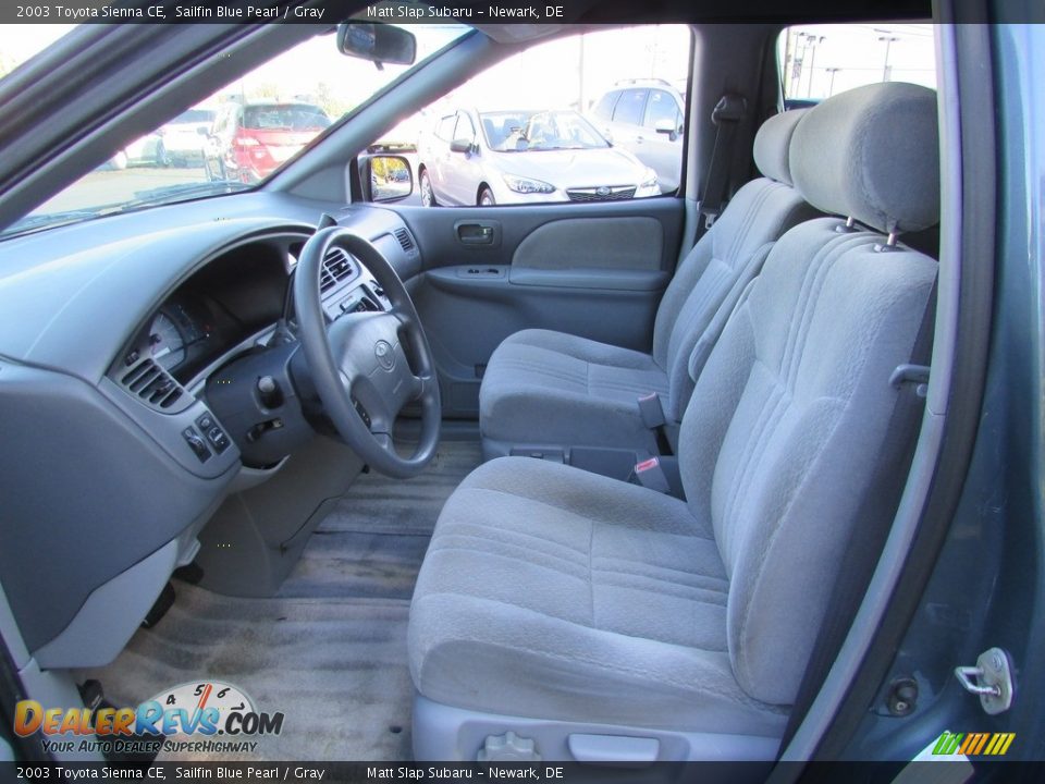 2003 Toyota Sienna CE Sailfin Blue Pearl / Gray Photo #12
