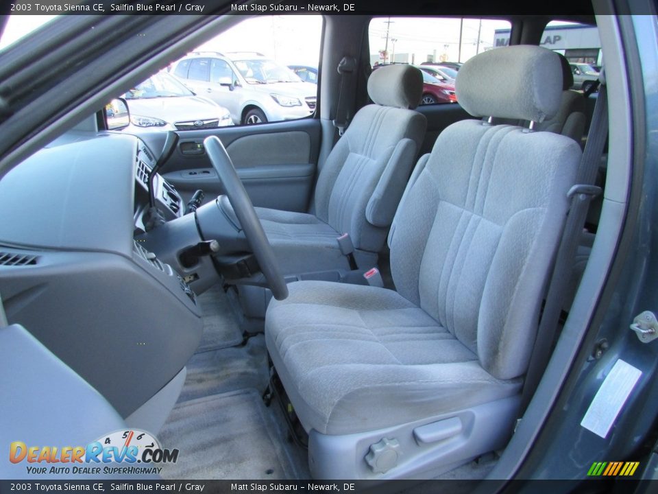 2003 Toyota Sienna CE Sailfin Blue Pearl / Gray Photo #15