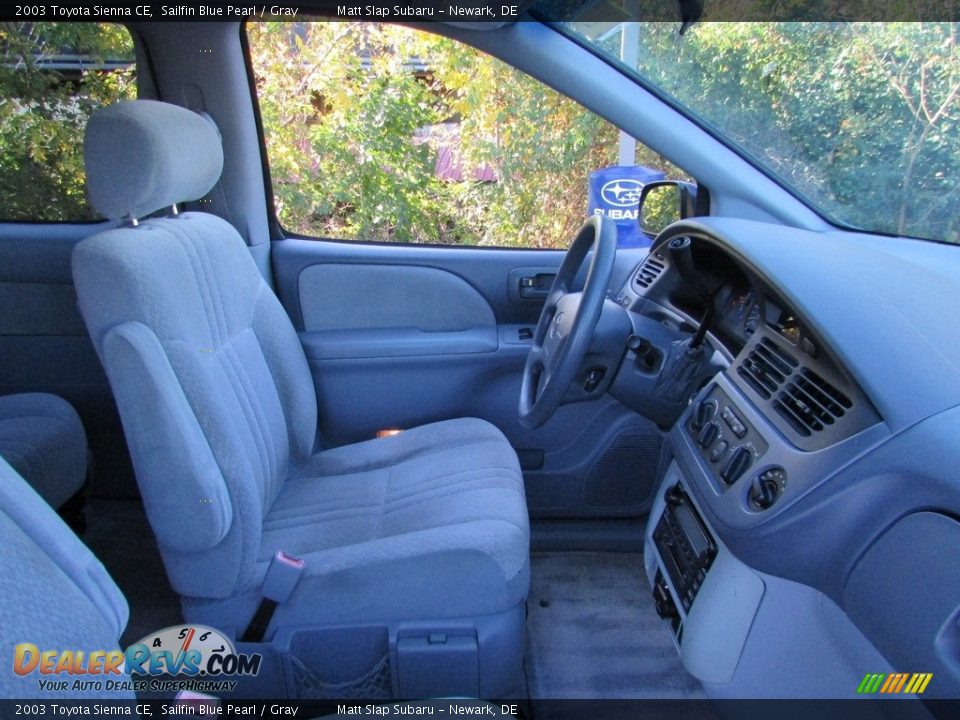 2003 Toyota Sienna CE Sailfin Blue Pearl / Gray Photo #16