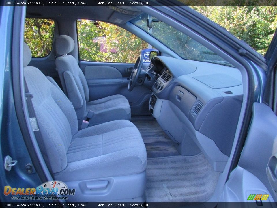 2003 Toyota Sienna CE Sailfin Blue Pearl / Gray Photo #17