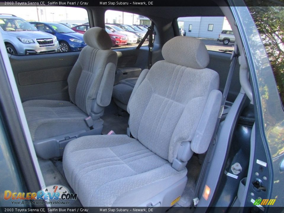 2003 Toyota Sienna CE Sailfin Blue Pearl / Gray Photo #19