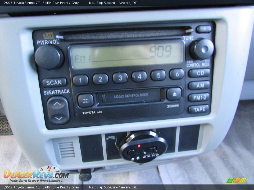 2003 Toyota Sienna CE Sailfin Blue Pearl / Gray Photo #23