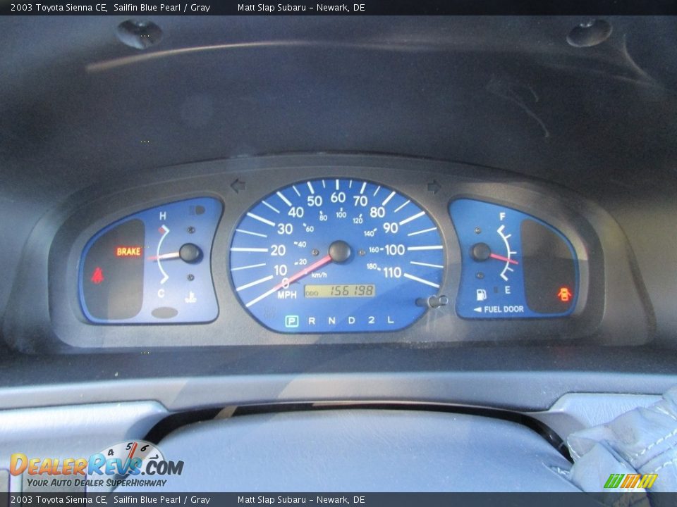 2003 Toyota Sienna CE Sailfin Blue Pearl / Gray Photo #24