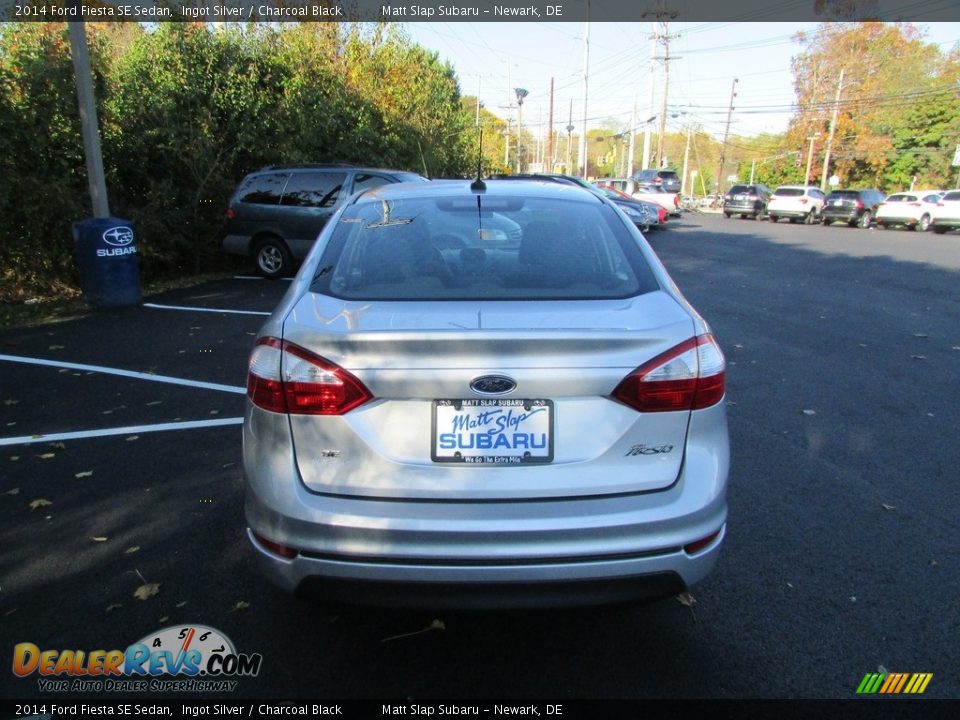 2014 Ford Fiesta SE Sedan Ingot Silver / Charcoal Black Photo #7