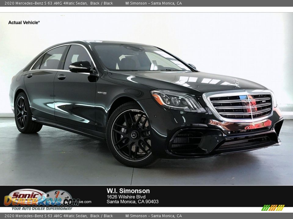 2020 Mercedes-Benz S 63 AMG 4Matic Sedan Black / Black Photo #1