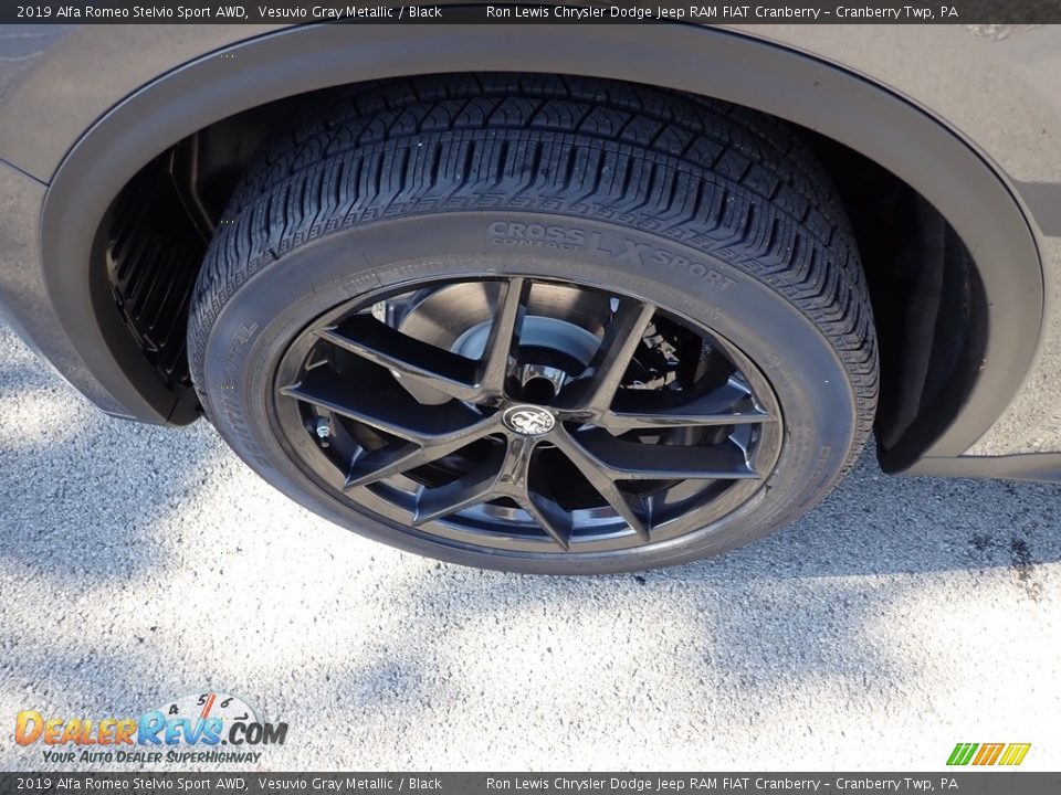 2019 Alfa Romeo Stelvio Sport AWD Vesuvio Gray Metallic / Black Photo #3