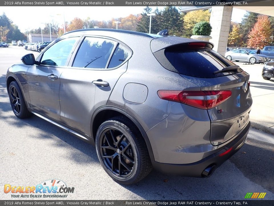 2019 Alfa Romeo Stelvio Sport AWD Vesuvio Gray Metallic / Black Photo #5