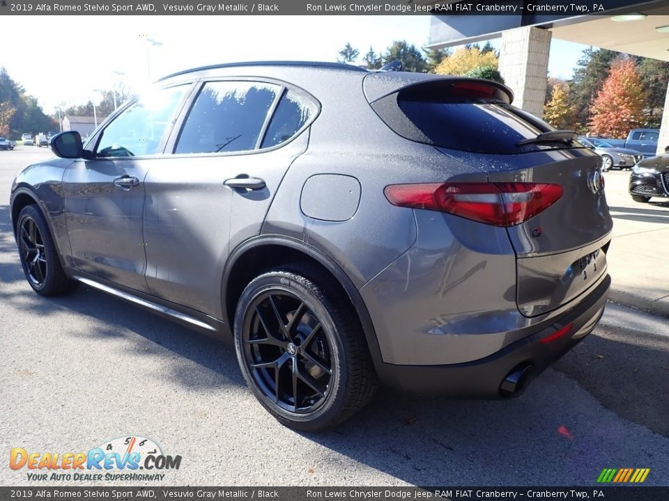 2019 Alfa Romeo Stelvio Sport AWD Vesuvio Gray Metallic / Black Photo #6