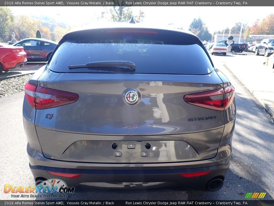 2019 Alfa Romeo Stelvio Sport AWD Vesuvio Gray Metallic / Black Photo #7
