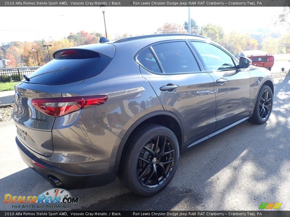 2019 Alfa Romeo Stelvio Sport AWD Vesuvio Gray Metallic / Black Photo #9