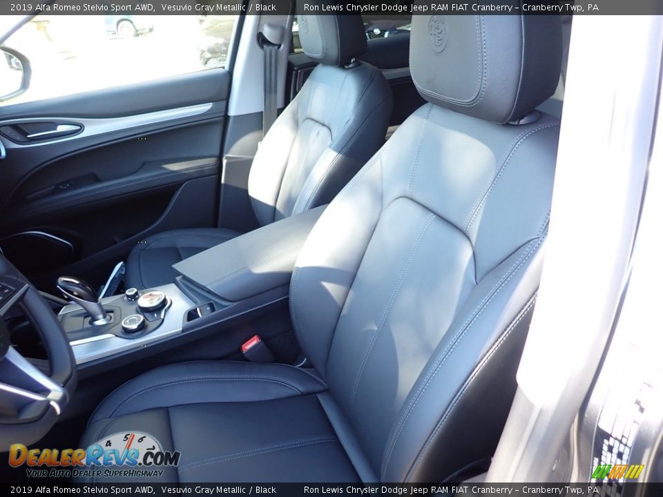 2019 Alfa Romeo Stelvio Sport AWD Vesuvio Gray Metallic / Black Photo #19