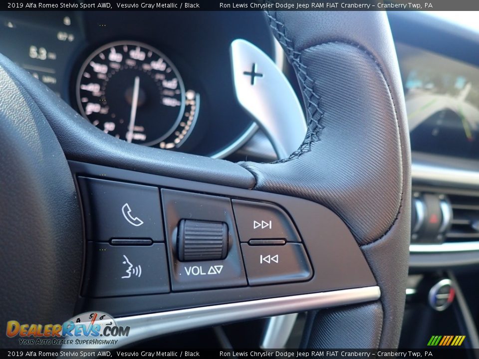 2019 Alfa Romeo Stelvio Sport AWD Vesuvio Gray Metallic / Black Photo #23