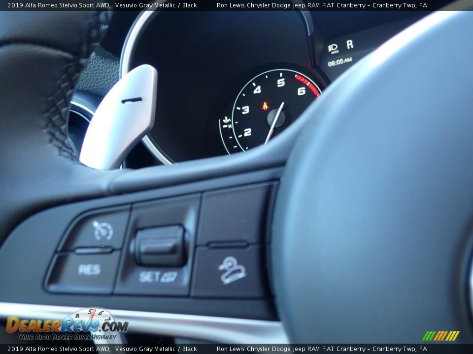 2019 Alfa Romeo Stelvio Sport AWD Vesuvio Gray Metallic / Black Photo #24