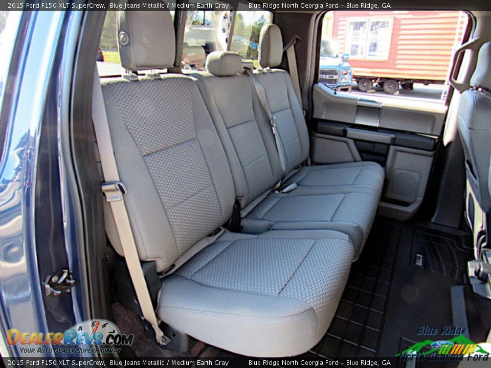 2015 Ford F150 XLT SuperCrew Blue Jeans Metallic / Medium Earth Gray Photo #12