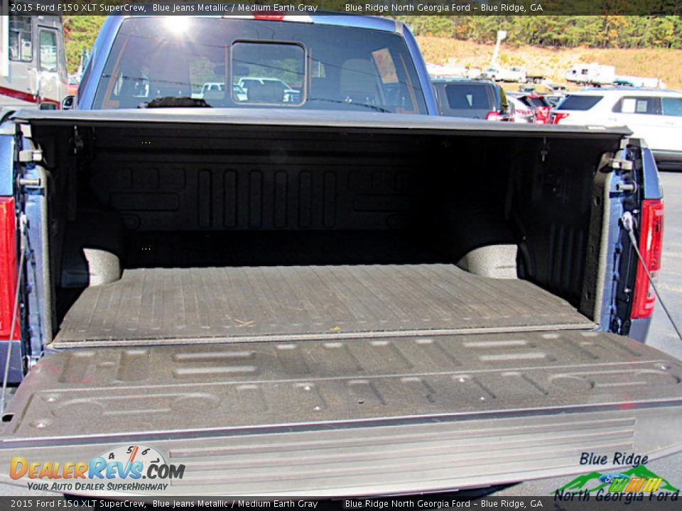 2015 Ford F150 XLT SuperCrew Blue Jeans Metallic / Medium Earth Gray Photo #13