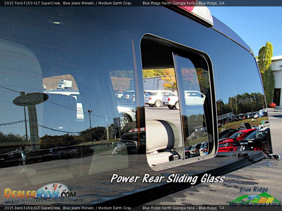 2015 Ford F150 XLT SuperCrew Blue Jeans Metallic / Medium Earth Gray Photo #15