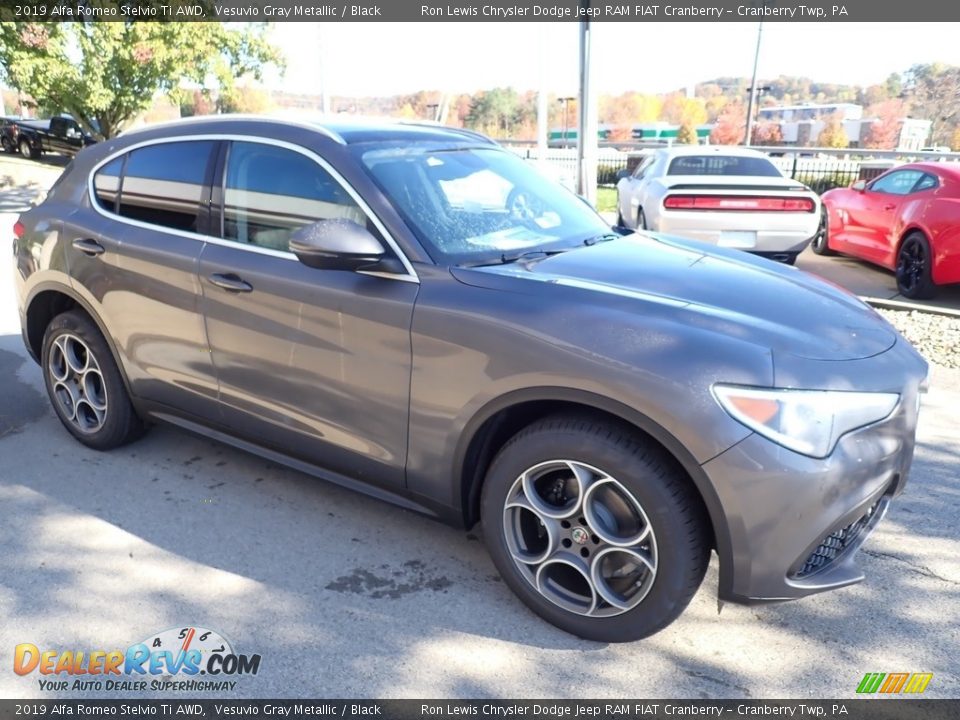 2019 Alfa Romeo Stelvio Ti AWD Vesuvio Gray Metallic / Black Photo #10